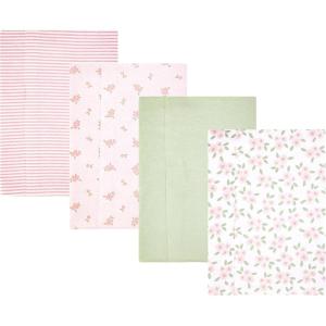 image:imageHudson Baby Unisex Baby Cotton Polyester Flannel Burp ClothsSweet Little Floral 4pack