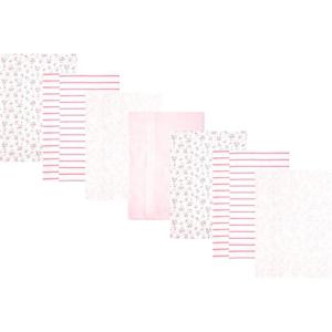 image:imageHudson Baby Unisex Baby Cotton Polyester Flannel Burp ClothsWispy Wild Flower Bunny 7pack