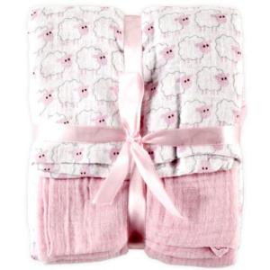 image:imageHudson Baby Unisex Baby Cotton Muslin Swaddle Blankets Pink Sheep 2PackPink Sheep