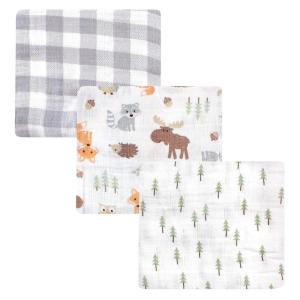 image:imageHudson Baby Unisex Baby Cotton Muslin Swaddle Blankets Pink Sheep 2PackWoodland 3pack