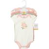 image:imageHudson Baby Infant Girls Cotton Bodysuits 5PackSoft Pink Sage Rose