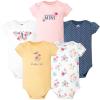 image:imageHudson Baby Infant Girls Cotton Bodysuits 5PackButterfly Floral