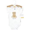 image:imageHudson Baby Unisex Baby Cotton Bodysuits Teddy Bears 3Pack 1824 Months