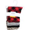 image:imageHudson Baby Unisex Baby Thermal Tapered Ankle Pants 4pkBuffalo Plaid Leopard