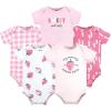 image:imageHudson Baby Unisex Baby Cotton Bodysuits 5 PiecePink Strawberry