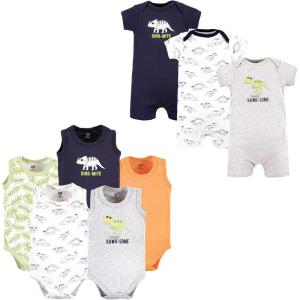 image:imageHudson Baby babygirls Cotton Bodysuits and Rompers 8pieceCool Dinosaurs