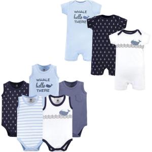image:imageHudson Baby babygirls Cotton Bodysuits and Rompers 8pieceSailor Whale