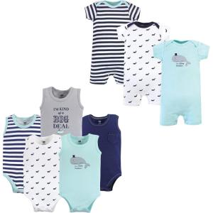 image:imageHudson Baby babygirls Cotton Bodysuits and Rompers 8pieceWhale