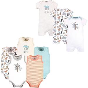image:imageHudson Baby babygirls Cotton Bodysuits and Rompers 8pieceZoo Animals