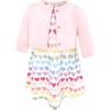 image:imageHudson Baby Toddler and Girls Cotton Dress and Cardigan SetCascading Hearts