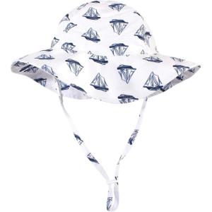 image:imageHudson Baby Baby Hudson Baby Unisex Baby Sun Protection HatBlue Sailboat