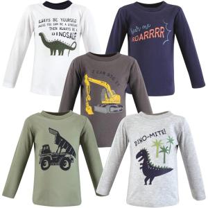 image:imageHudson Baby BabyGirls Long Sleeve TShirtsConstruction Dino