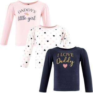 image:imageHudson Baby BabyGirls Long Sleeve TShirtsGirl Daddy Pink Navy