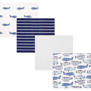 image:imageHudson Baby Unisex Baby Cotton Polyester Flannel Receiving Blankets 4PackBorn to Fly
