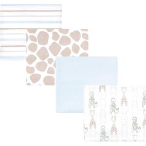 image:imageHudson Baby Unisex Baby Cotton Polyester Flannel Receiving Blankets 4PackModern Safari Friends