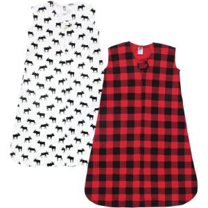 image:imageHudson Baby Infant Girl Thermal Sleeveless Sleeping Bag 2pkBuffalo Plaid Moose