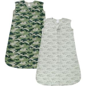 image:imageHudson Baby Infant Girl Thermal Sleeveless Sleeping Bag 2pkSage Dinosaur