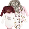 image:imageHudson Baby Basics Infant Girls Cozy Long Sleeve Bodysuits 5PackSweetheart Charm