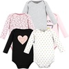 image:imageHudson Baby Basics Infant Girls Cozy Long Sleeve Bodysuits 5PackSweetheart Pink