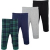 image:imageHudson Baby Basics Unisex Baby Comfy Cotton Pants 4PackForest Plaid