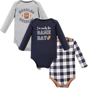 image:imageHudson Baby Basics Infant Boys Essential Long Sleeve Bodysuits 3PackGridiron Play
