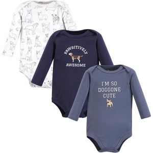 image:imageHudson Baby Basics Infant Boys Essential Long Sleeve Bodysuits 3PackPlayful Pups