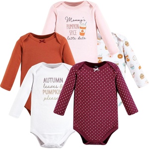 image:imageHudson Baby Basics Infant Girls Cozy Long Sleeve Bodysuits 5PackSpiced Petal