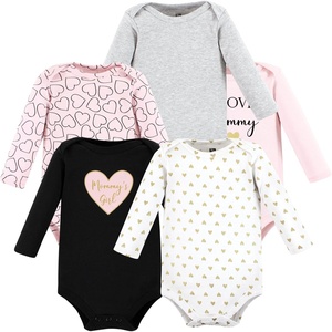 image:imageHudson Baby Basics Infant Girls Cozy Long Sleeve Bodysuits 5PackSweetheart Pink