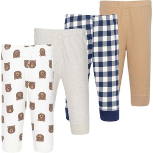 image:imageHudson Baby Basics Unisex Baby Comfy Cotton Pants 4PackCozy Bear Adventure
