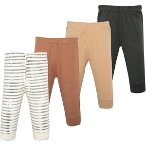 image:imageHudson Baby Basics Unisex Baby Comfy Cotton Pants 4PackDesert Stripe Set