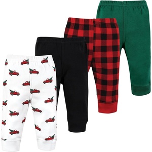 image:imageHudson Baby Basics Unisex Baby Comfy Cotton Pants 4PackEvergreen Express