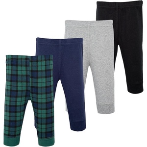 image:imageHudson Baby Basics Unisex Baby Comfy Cotton Pants 4PackForest Plaid