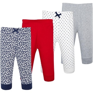 image:imageHudson Baby Basics Unisex Baby Comfy Cotton Pants 4PackMidnight Meadow