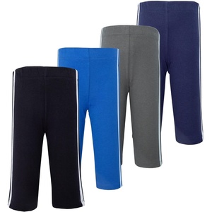 image:imageHudson Baby Basics Unisex Baby Comfy Cotton Pants 4PackOcean Shadows