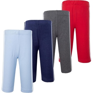 image:imageHudson Baby Basics Unisex Baby Comfy Cotton Pants 4PackSmoky Crimson
