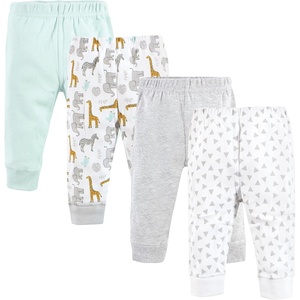 image:imageHudson Baby Basics Unisex Baby Comfy Cotton Pants 4PackSunny Safari
