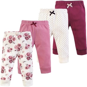 image:imageHudson Baby Basics Unisex Baby Comfy Cotton Pants 4PackSweet Blossom