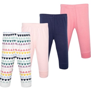 image:imageHudson Baby Basics Unisex Baby Comfy Cotton Pants 4PackSweetheart Pastels