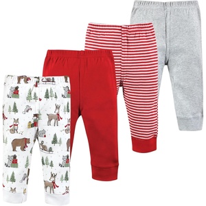 image:imageHudson Baby Basics Unisex Baby Comfy Cotton Pants 4PackWinter Woods