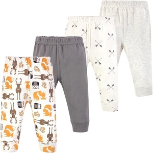 image:imageHudson Baby Basics Unisex Baby Comfy Cotton Pants 4PackWoodland Wander