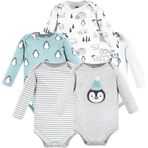 image:imageHudson Baby Basics Unisex Baby Cozy Long Sleeve Bodysuits 5PackArctic Friends