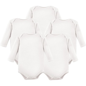 image:imageHudson Baby Basics Unisex Baby Cozy Long Sleeve Bodysuits 5PackFresh White