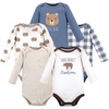 image:imageHudson Baby Basics Infant Boys Cozy Long Sleeve Bodysuits 5PackSweet Bear Adventures