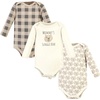 image:imageHudson Baby Basics Unisex Baby Essential Long Sleeve Bodysuits 3PackCuddle Cub