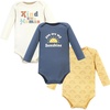 image:imageHudson Baby Basics Unisex Baby Essential Long Sleeve Bodysuits 3PackGentle Glow