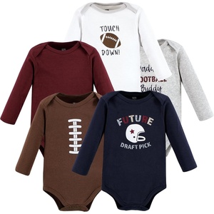 image:imageHudson Baby Basics Infant Boys Cozy Long Sleeve Bodysuits 5PackGridiron Goal