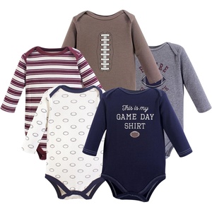 image:imageHudson Baby Basics Infant Boys Cozy Long Sleeve Bodysuits 5PackGridiron Gray