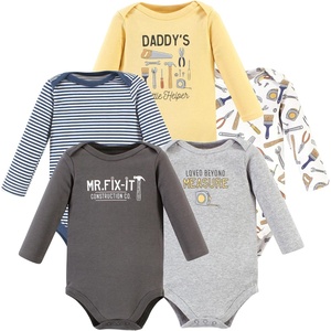 image:imageHudson Baby Basics Infant Boys Cozy Long Sleeve Bodysuits 5PackHard Hat Heroes