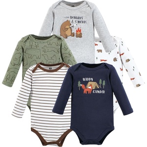image:imageHudson Baby Basics Infant Boys Cozy Long Sleeve Bodysuits 5PackWoodland Wonders