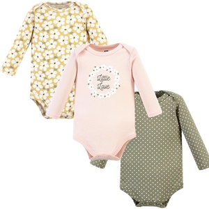 image:imageHudson Baby Basics Infant Girls Essential Long Sleeve Bodysuits 3PackGarden Wreath